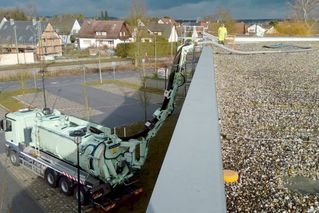 Saugbagger Hennef - Flachdachsanierung